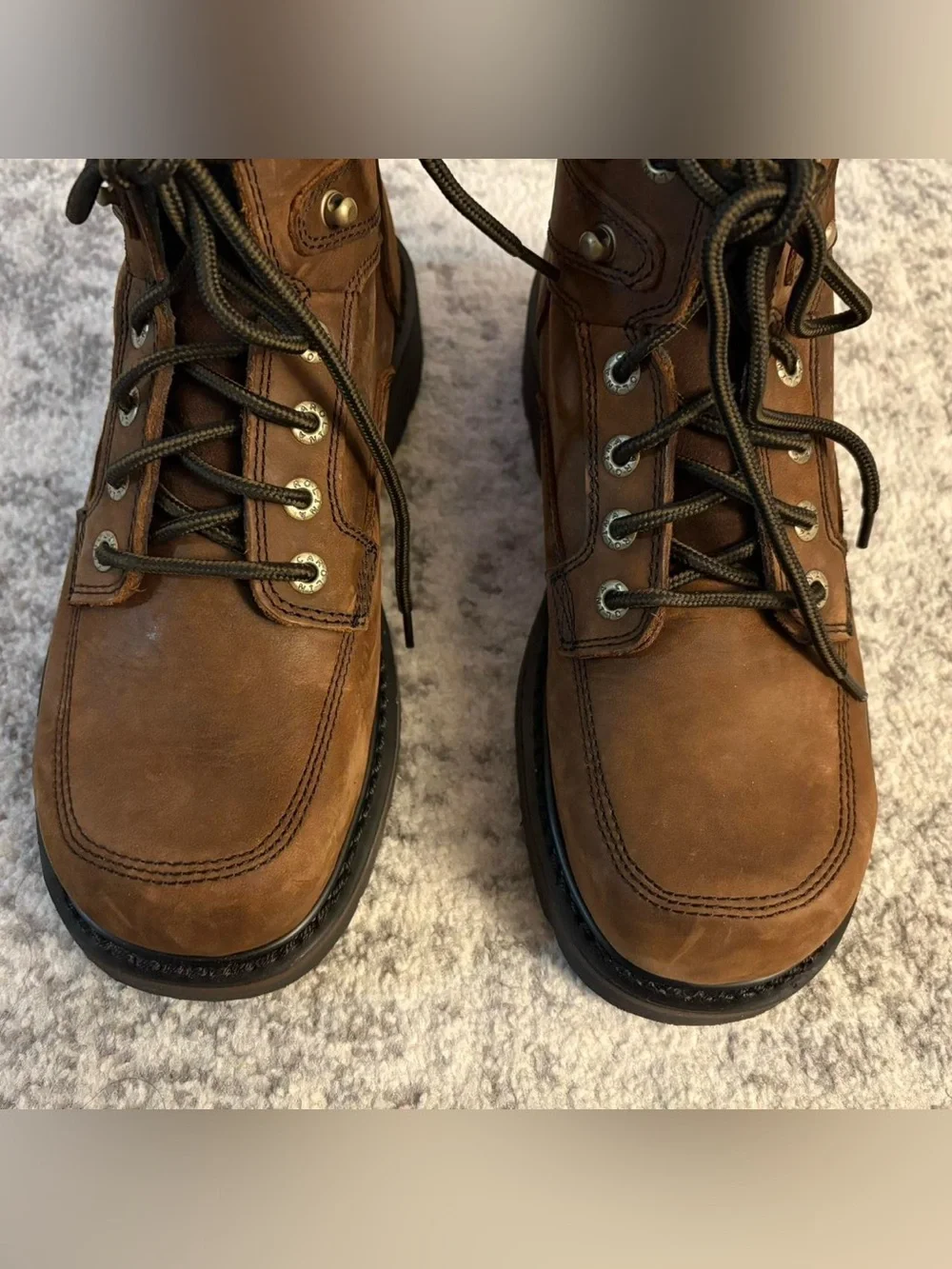 Men’s Size 10.5 Carolina Brown Steel Toe Work Boots Great Condition